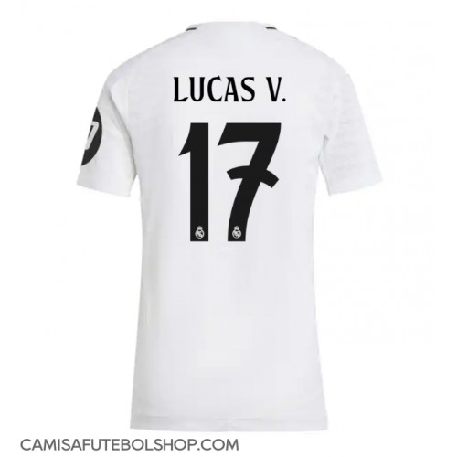 Camisa de time de futebol Real Madrid Lucas Vazquez #17 Replicas 1º Equipamento Feminina 2024-25 Manga Curta